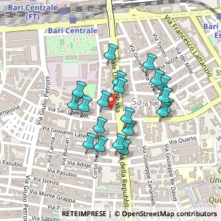Mappa Via Alessandro Volta, 70125 Bari BA, Italia (0.2025)