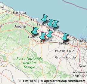 Mappa Via Nelson Mandela, 70037 Ruvo di Puglia BA, Italia (10.869)