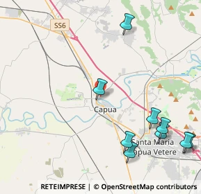 Mappa Via la Monaca, 81043 Capua CE, Italia (6.28273)