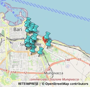 Mappa Via Ferorelli Capitano Romolo, 70126 Bari BA, Italia (1.5045)