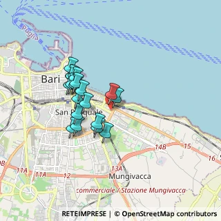 Mappa Via Ferorelli Capitano Romolo, 70126 Bari BA, Italia (1.54368)