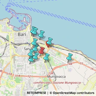 Mappa Via Ferorelli Capitano Romolo, 70126 Bari BA, Italia (1.58417)
