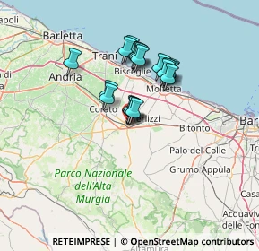 Mappa Via dell'Andro, 70037 Ruvo di Puglia BA, Italia (10.68211)