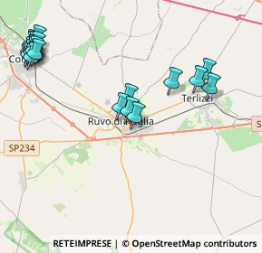 Mappa Via dell'Andro, 70037 Ruvo di Puglia BA, Italia (5.62)