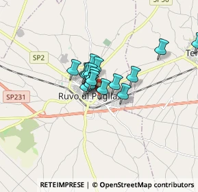 Mappa Via dell'Andro, 70037 Ruvo di Puglia BA, Italia (1.4155)