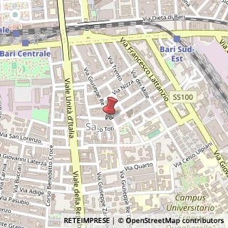 Mappa Via Giuseppe Capaldi, 8, 70125 Bari, Bari (Puglia)