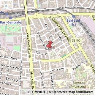 Mappa Via Giuseppe Re David, 164, 70126 Bari, Bari (Puglia)