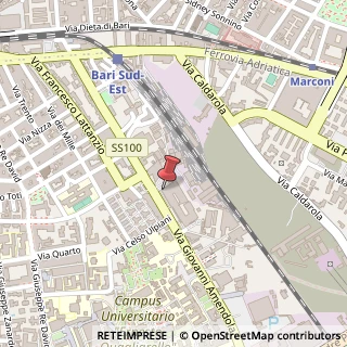 Mappa Via Giovanni Amendola, 114, 70126 Bari, Bari (Puglia)