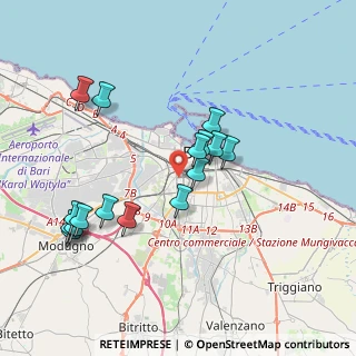 Mappa Via Giuseppe Sangiorgi, 70124 Bari BA, Italia (4.05)