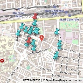 Mappa Via De Gemmis Nicola, 70124 Bari BA, Italia (0.229)