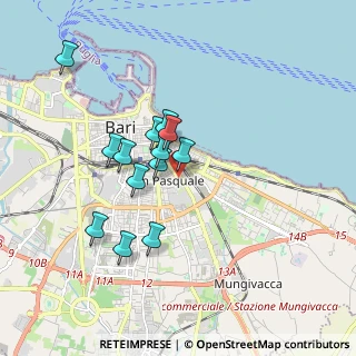 Mappa Via Gaetano Postiglione, 70131 Bari BA, Italia (1.58462)