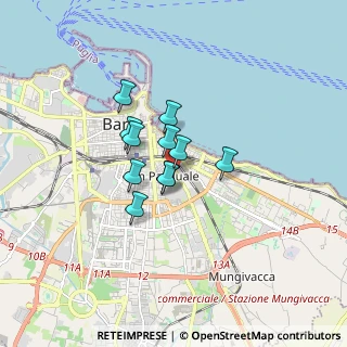 Mappa Via Gaetano Postiglione, 70131 Bari BA, Italia (1.10636)