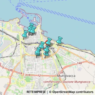 Mappa Via Gaetano Postiglione, 70131 Bari BA, Italia (1.38818)