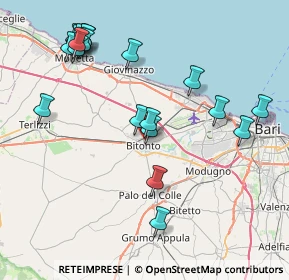 Mappa Via Vito Acquafredda, 70032 Bitonto BA, Italia (9.5585)