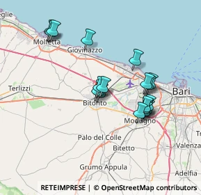 Mappa Traversa di Via Tenente Domenico Modugno, 70032 Bitonto BA, Italia (6.93111)