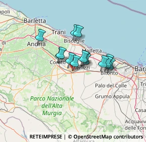 Mappa Via Martiri delle Foibe, 70037 Ruvo di Puglia BA, Italia (9.75714)
