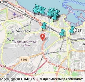 Mappa Viale Francesco de Blasio, 70128 Zona Industriale BA, Italia (2.3265)