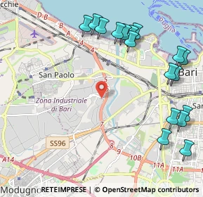 Mappa Viale Francesco de Blasio, 70128 Zona Industriale BA, Italia (2.87647)