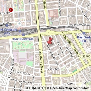 Mappa Via Giuseppe Re David, 74, 70126 Bari, Bari (Puglia)