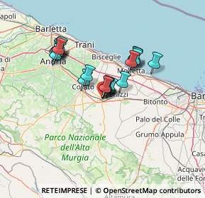 Mappa Via Alcide de Gasperi, 70037 Ruvo di Puglia BA, Italia (11.5335)