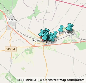 Mappa Via Giovanni Bracalone, 70037 Ruvo di Puglia BA, Italia (1.465)