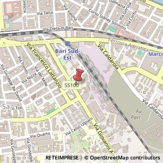 Mappa Via Giovanni Amendola, 106/Q, 70126 Bari, Bari (Puglia)
