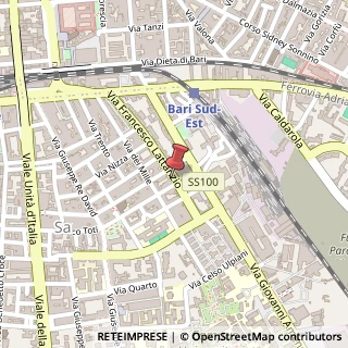 Mappa Via Francesco Lattanzio, 99, 70126 Bari, Bari (Puglia)