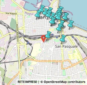 Mappa Via Bengasi, 70129 Bari BA, Italia (1.084)