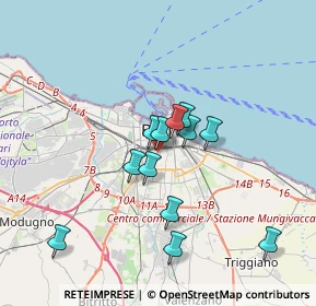 Mappa Via Bengasi, 70129 Bari BA, Italia (3.07917)
