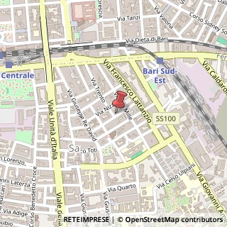 Mappa Via Emanuele De Deo, 64, 70126 Bari, Bari (Puglia)
