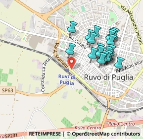 Mappa Via L.Cuvilli, 70037 Ruvo di Puglia BA, Italia (0.485)