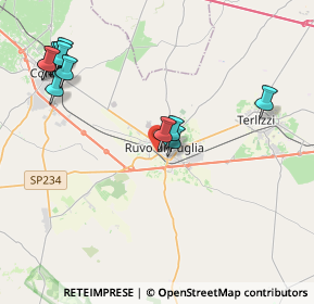 Mappa Via L.Cuvilli, 70037 Ruvo di Puglia BA, Italia (5.06833)