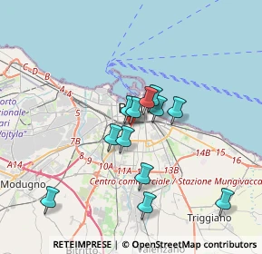 Mappa V.le Quinto Ennio, 70124 Bari BA, Italia (3.08583)