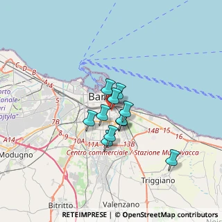 Mappa Via De Napoli Michele, 70125 Bari BA, Italia (2.22364)
