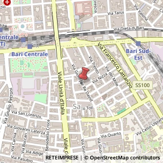 Mappa Via Giuseppe Re David, 57, 70125 Bari, Bari (Puglia)