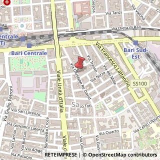 Mappa Via Giuseppe Re David, 88, 70126 Bari, Bari (Puglia)