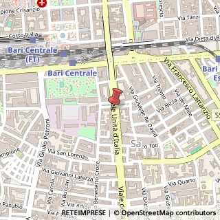 Mappa Viale Unità d'Italia, 39, 70125 Bari, Bari (Puglia)