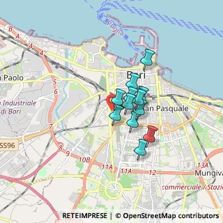 Mappa Corso Camillo Benso Conte di Cavour, 70121 Bari BA, Italia (1.155)