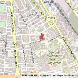 Mappa Via Quarto, 18, 70125 Bari, Bari (Puglia)