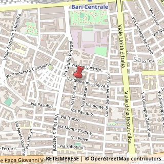 Mappa Via Carnia, 53, 70125 Bari, Bari (Puglia)