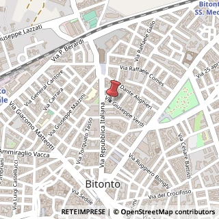 Mappa Via Giuseppe Verdi, 54, 70032 Bitonto, Bari (Puglia)