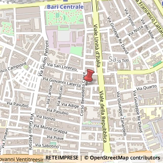 Mappa Via Edmondo De Amicis, 5, 70125 Bari, Bari (Puglia)