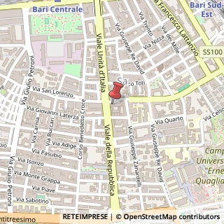 Mappa Corso Alcide de Gasperi, 258, 70125 Bari, Bari (Puglia)