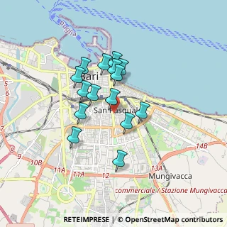 Mappa Via de Amicis, 70125 Bari BA, Italia (1.43667)