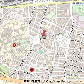 Mappa Via Francesco Campione,  4, 70124 Bari, Bari (Puglia)