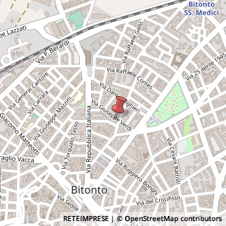 Mappa Via Giuseppe Verdi, 12, 70032 Bitonto, Bari (Puglia)
