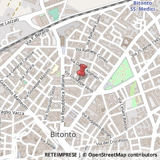 Mappa Via Giuseppe Verdi, 15, 70032 Bitonto, Bari (Puglia)