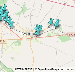 Mappa Piazza antonio meucci, 70037 Ruvo di Puglia BA, Italia (6.0225)
