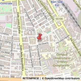 Mappa Via Giuseppe Re David, 178, 70125 Bari, Bari (Puglia)