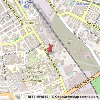 Mappa Via Giovanni Amendola, 128, 70126 Bari, Bari (Puglia)